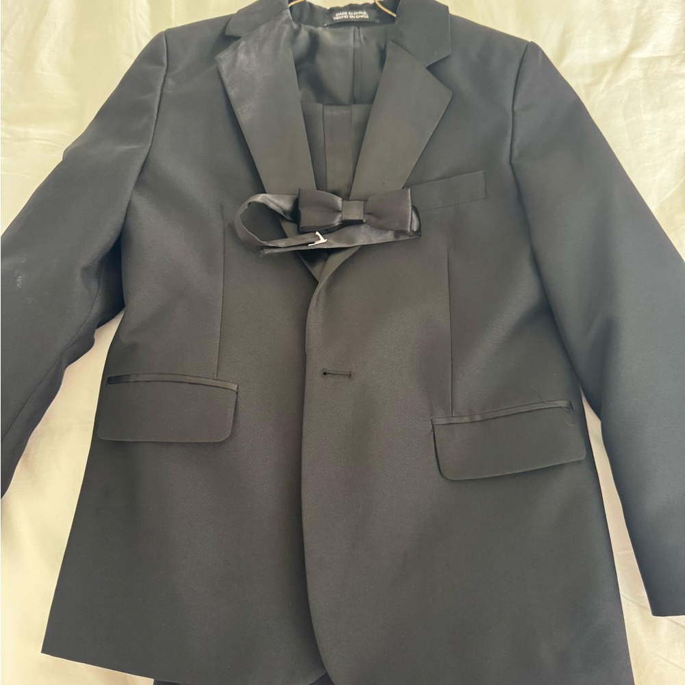 Nautica Kids Black tux set with bow tie